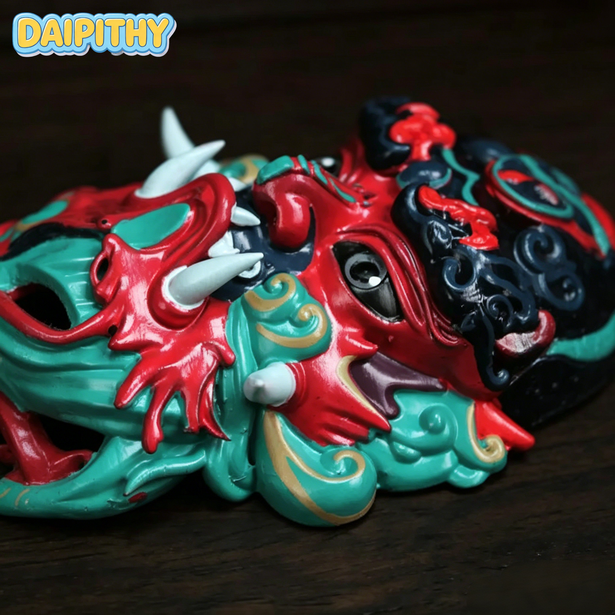 Wood Spirit Visage · Daipithy Lacquer Chest Pendant