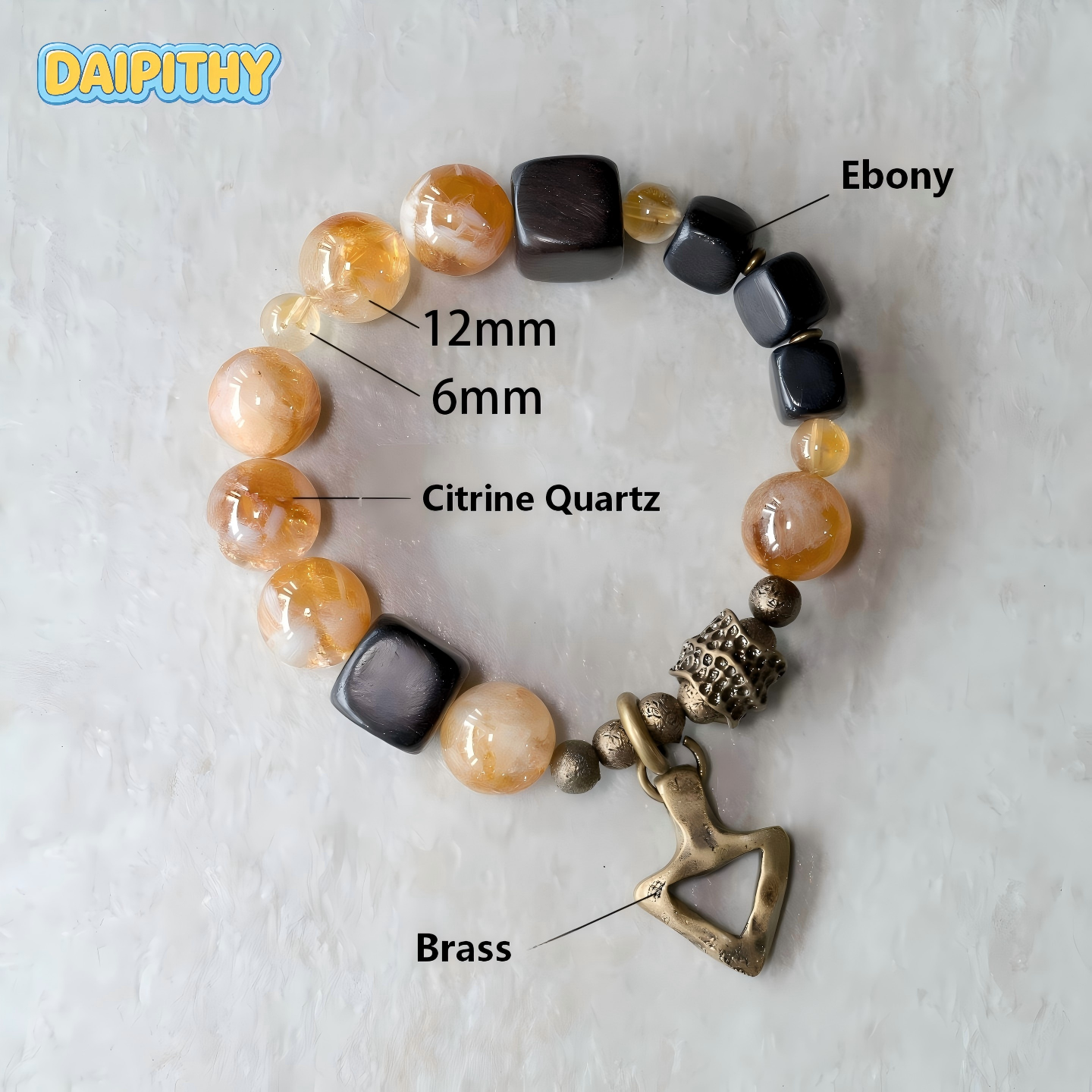 Dai Era - Earth Series Citrine & Ebony Bracelet