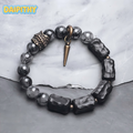 Dark Series Black Hair Crystal & Ebony Bracelet
