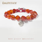 Dai Era - Fire Series Red Agate Silver Bracelet