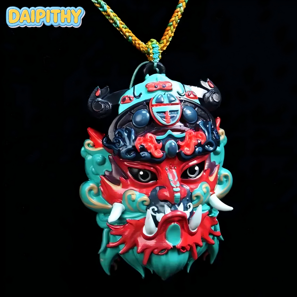 Wood Spirit Visage · Daipithy Lacquer Chest Pendant