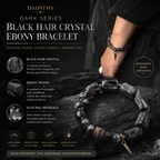 Dark Series Black Hair Crystal & Ebony Bracelet