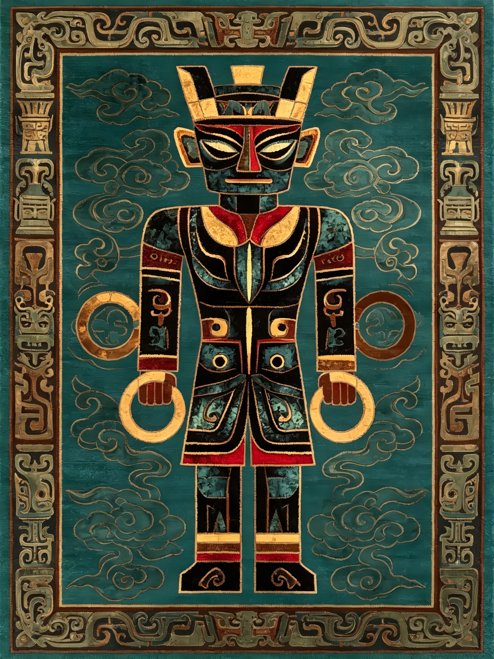 Ancient Totem Guardian Rug