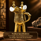 Ancient Chinese Bronze Wine Vessel – Erlitou Inspired Lost-Wax Casting Craftsmanship with Porcelain Inner Liner