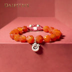 Dai Era - Fire Series Red Agate Silver Bracelet
