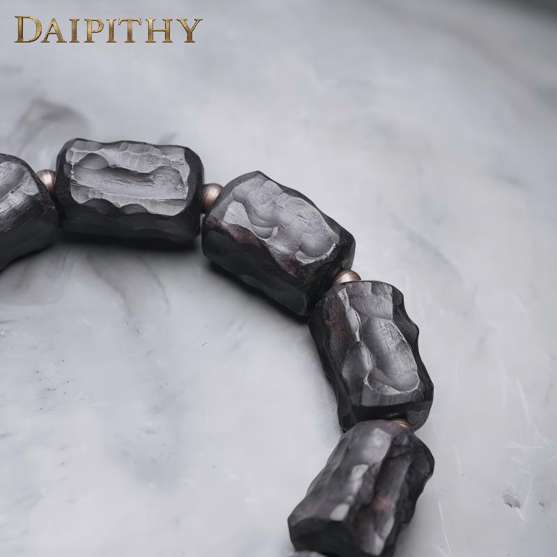 Dark Series Black Hair Crystal & Ebony Bracelet