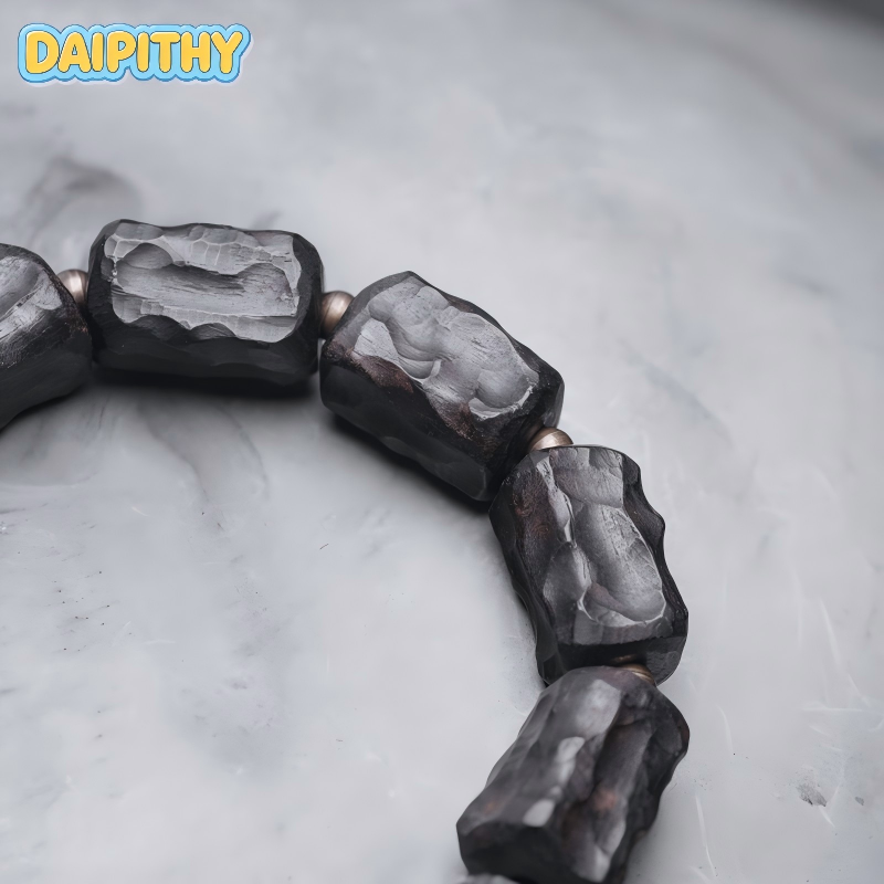 Dark Series Black Hair Crystal & Ebony Bracelet