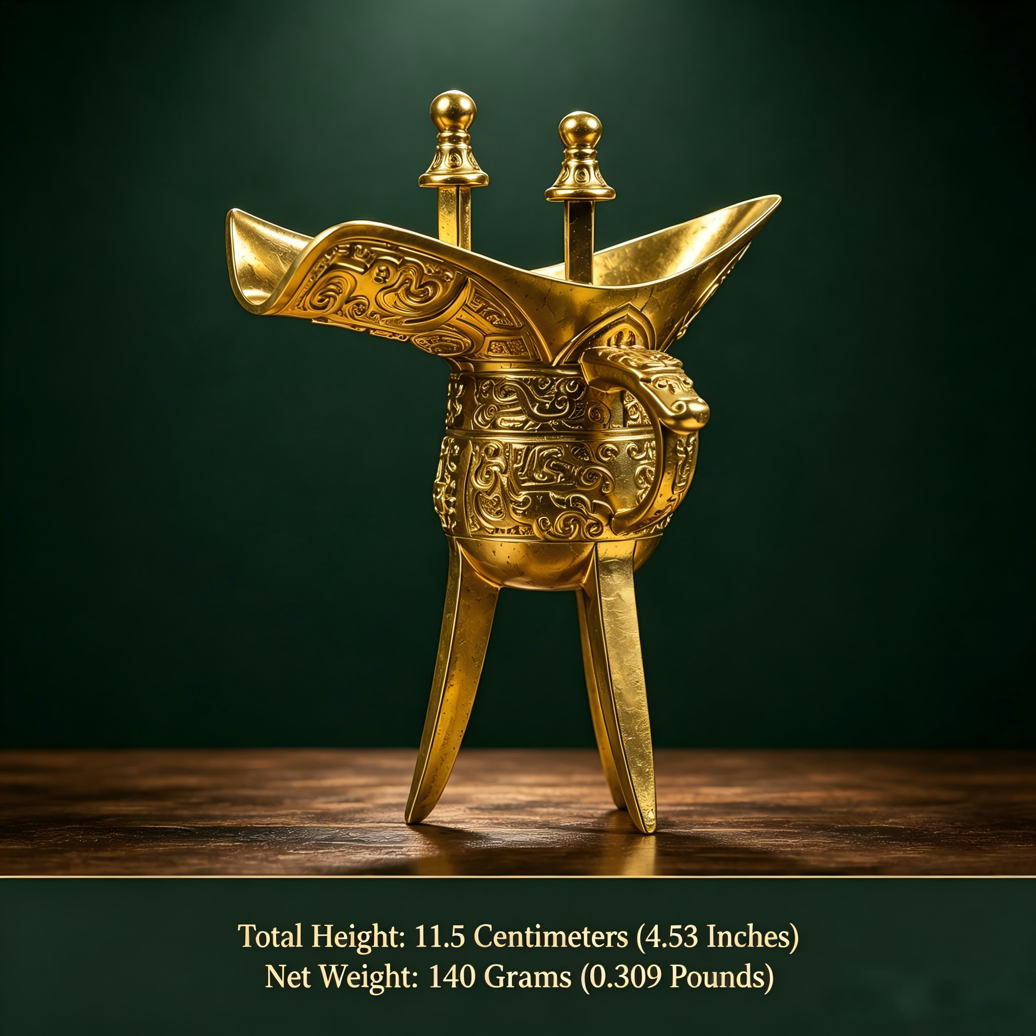 Erlitou Three-Star Bronze Vessel | Handcrafted Lost-Wax Casting Art Piece