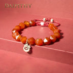 Dai Era - Fire Series Red Agate Silver Bracelet