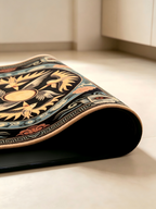 Four Divine Sun Phoenix Ancient Chinese Bronze Civilization Wall Rug | Sanxingdui & Erlitou Sacred Totem Decor Hanging Carpet