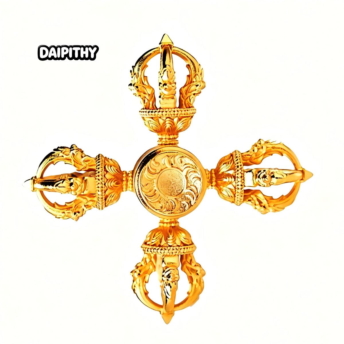 Daipithy | Pithy Mythology Artifact -Golden Whirling Wheel Pendant
