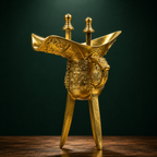 Erlitou Three-Star Bronze Vessel | Handcrafted Lost-Wax Casting Art Piece