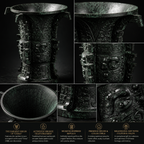 Ancient He Zun Bronze Vessel – Lost-Wax Cast Chinese Collectible Art