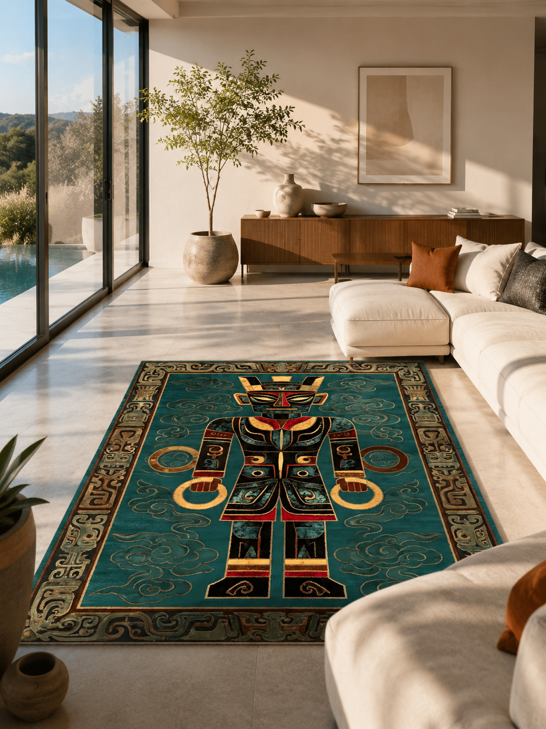 Ancient Totem Guardian Rug