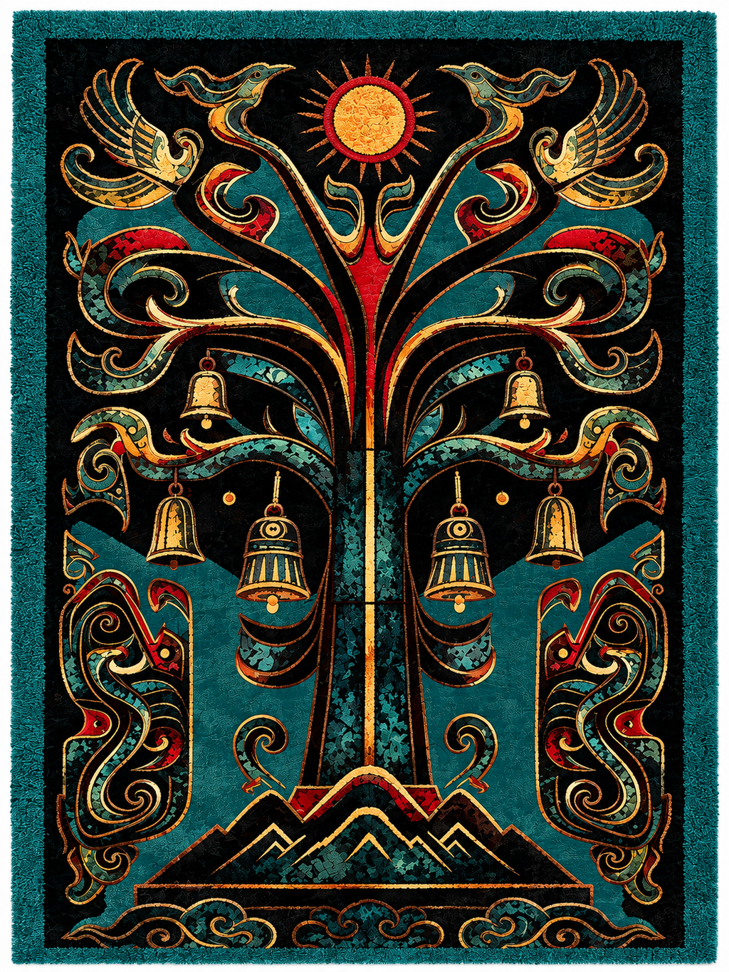 Tree of the Divine Realm Inspired by  Legendary Sanxingdui Bronze Tree