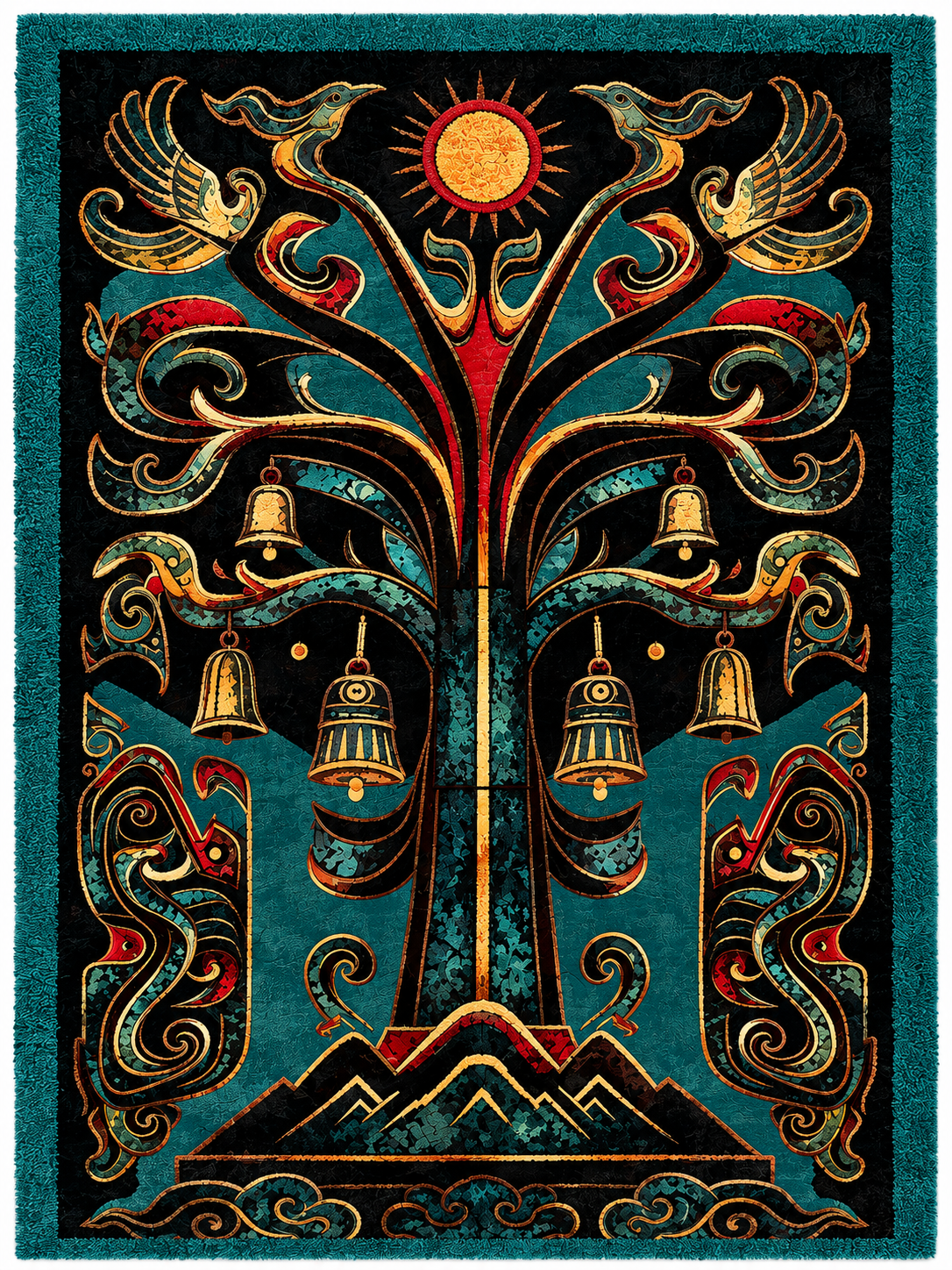 Tree of the Divine Realm Inspired by  Legendary Sanxingdui Bronze Tree