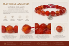 Dai Era - Fire Series Red Agate Silver Bracelet
