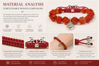 Dai Era - Fire Series Red Agate Silver Bracelet