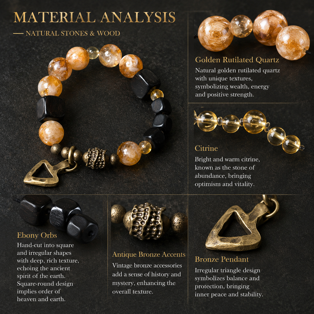 Dai Era - Earth Series Citrine & Ebony Bracelet