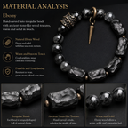 Dark Series Black Hair Crystal & Ebony Bracelet