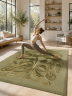 The Sacred Mask of Sanxingdui – Ancient Chinese Bronze Civilization Art Rug, Mythical Totem Carpet Inspired by Shu Dynasty Culture