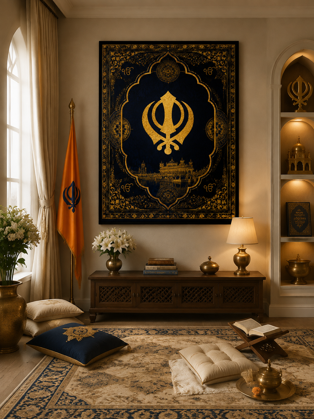 The Sacred Khanda – Sikh Heritage Art Tapestry | A Tribute to Faith, Courage & Unity