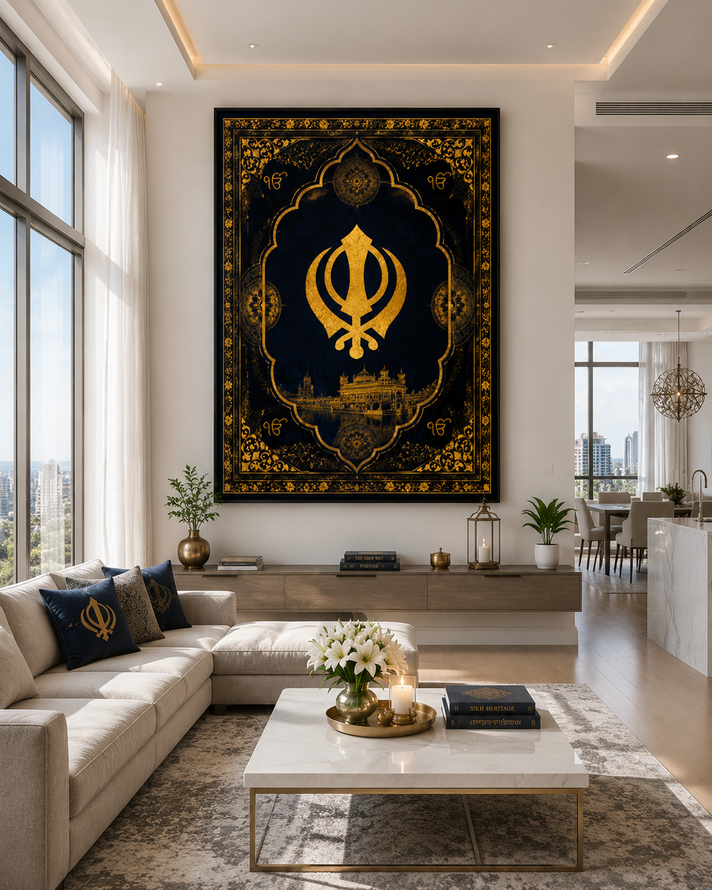 The Sacred Khanda – Sikh Heritage Art Tapestry | A Tribute to Faith, Courage & Unity