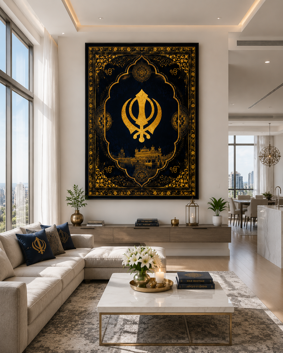 The Sacred Khanda – Sikh Heritage Art Tapestry | A Tribute to Faith, Courage & Unity