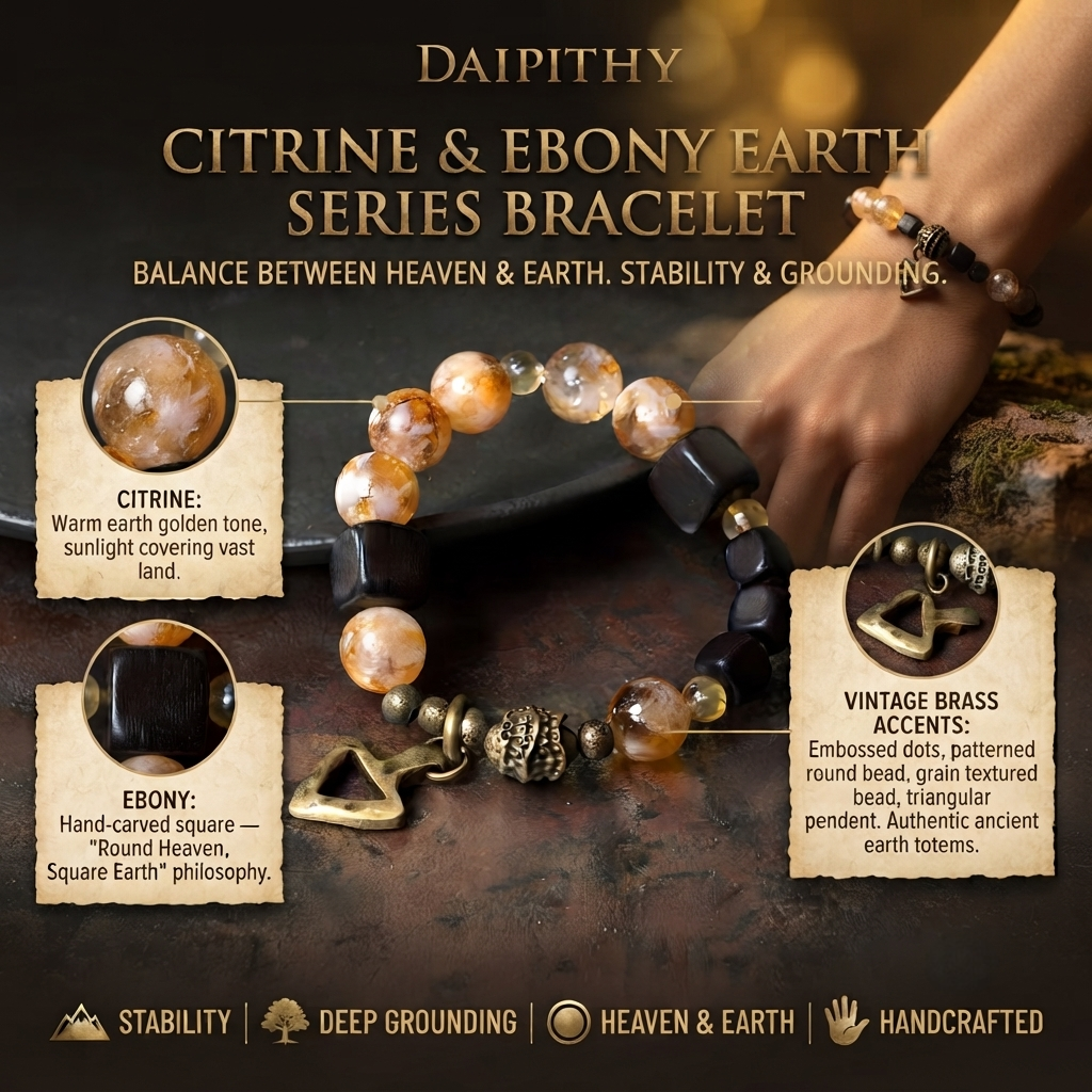 Dai Era - Earth Series Citrine & Ebony Bracelet