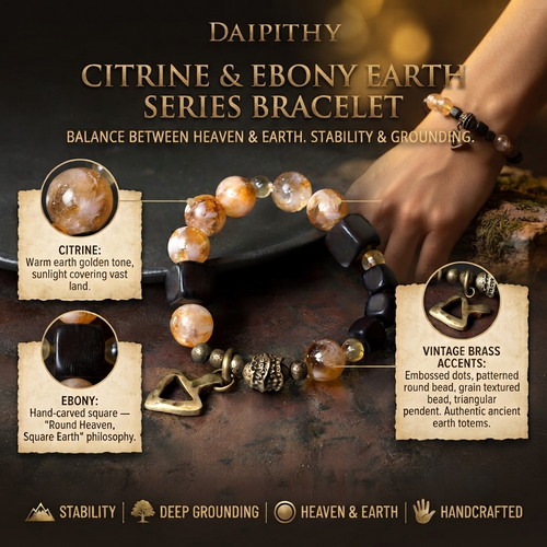 Dai Era - Earth Series Citrine & Ebony Bracelet