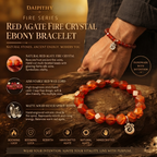 Dai Era - Fire Series Red Agate Silver Bracelet