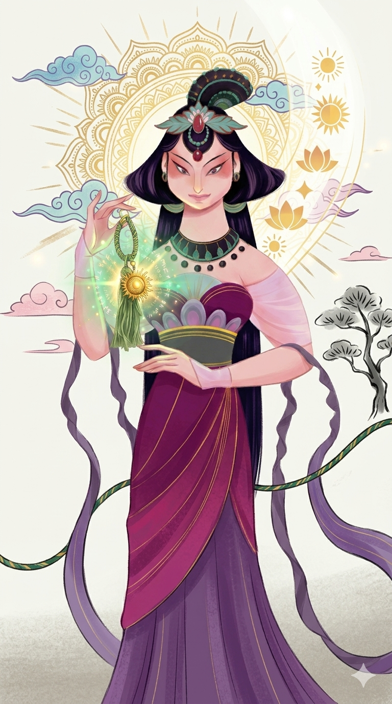 Seraph & Sunflower Spinning Blessing Charm