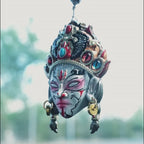 Harmony Guardian Spirit Visage Pure Copper Lacquer Pendant
