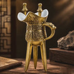 Ancient Chinese Bronze Wine Vessel – Erlitou Inspired Lost-Wax Casting Craftsmanship with Porcelain Inner Liner